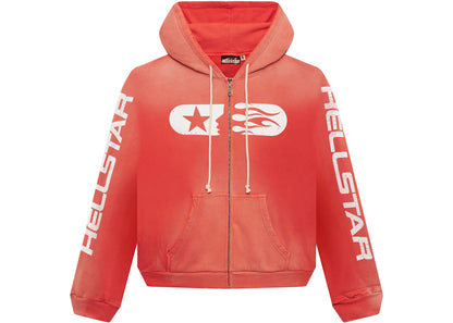 hellstar studios zip hoodie red