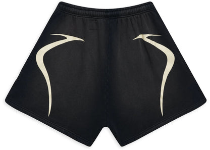 hellstar warm up shorts black
