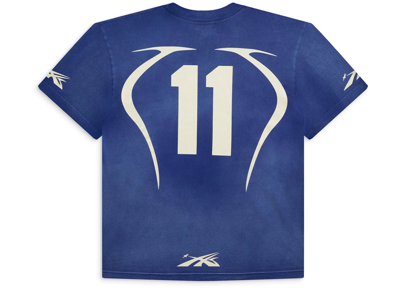 hellstar warm up t-shirt blue