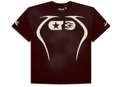 hellstar warm up t-shirt brown