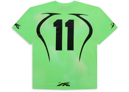 hellstar warm up t-shirt neon green