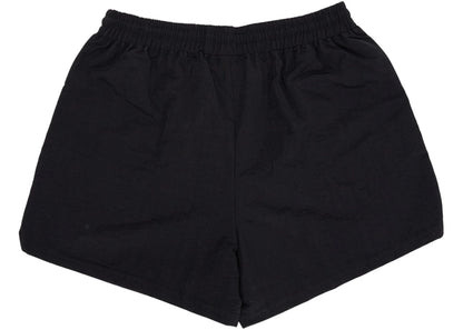 hellstar waxed nylon athletic shorts black