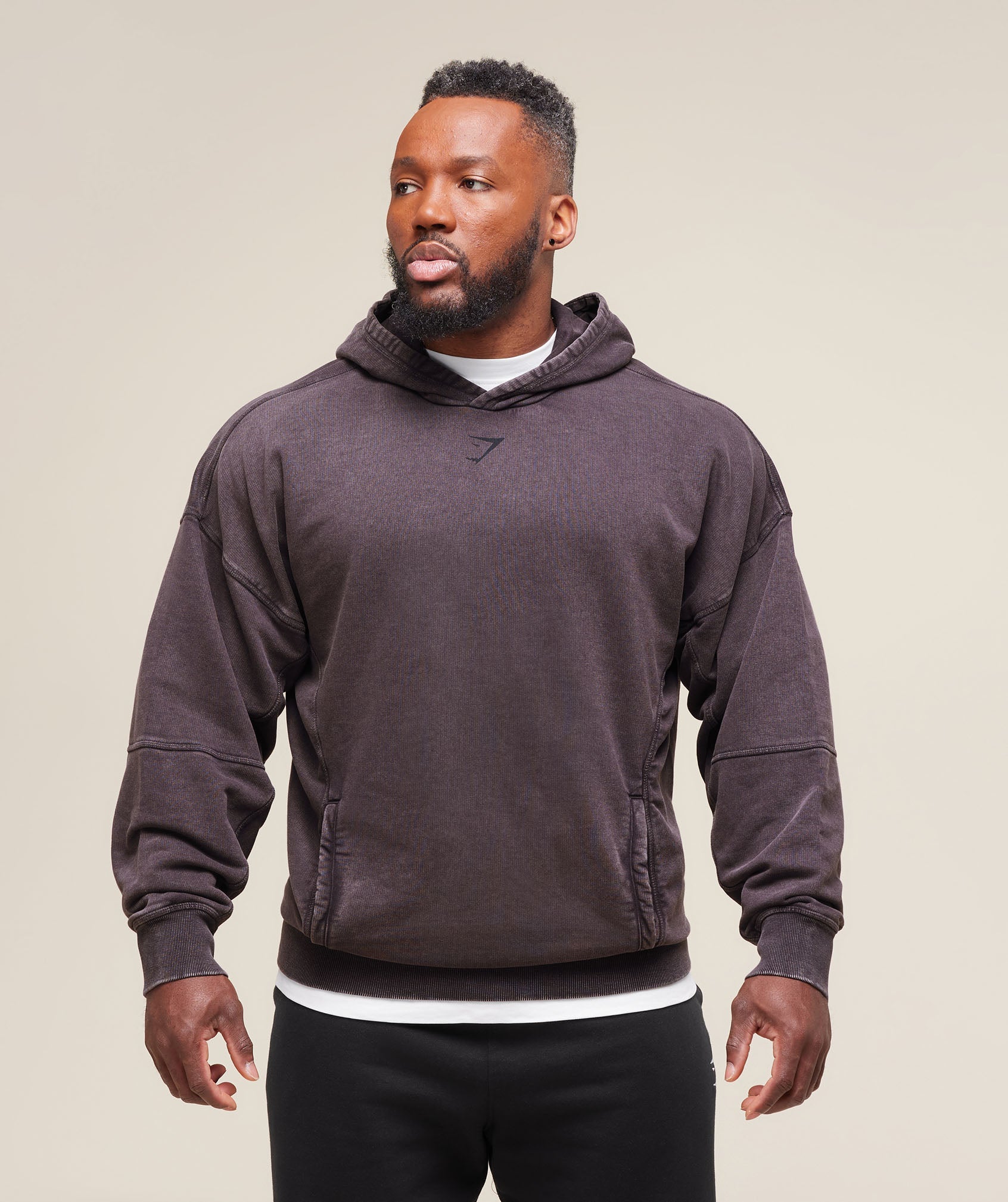 Gymshark Heritage Washed Hoodie Plum Brown
