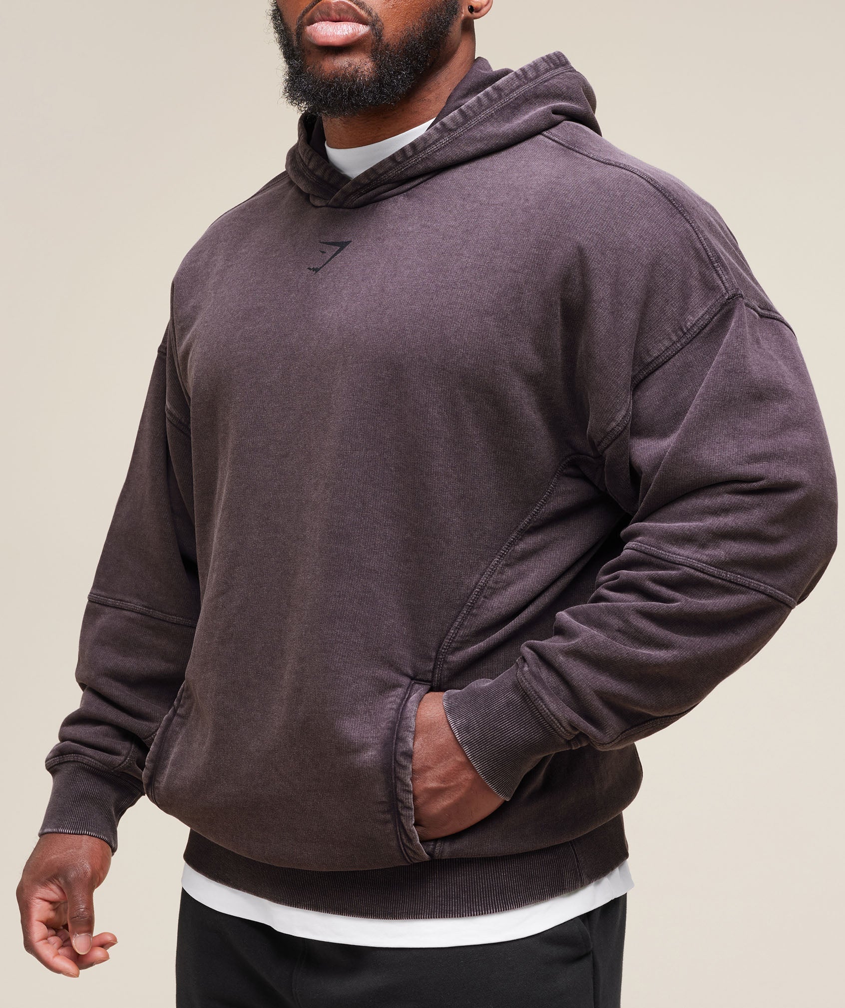 Gymshark Heritage Washed Hoodie Plum Brown