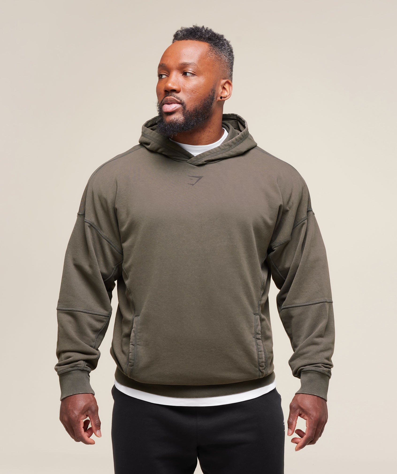 Gymshark Heritage Washed Hoodie Strength Green