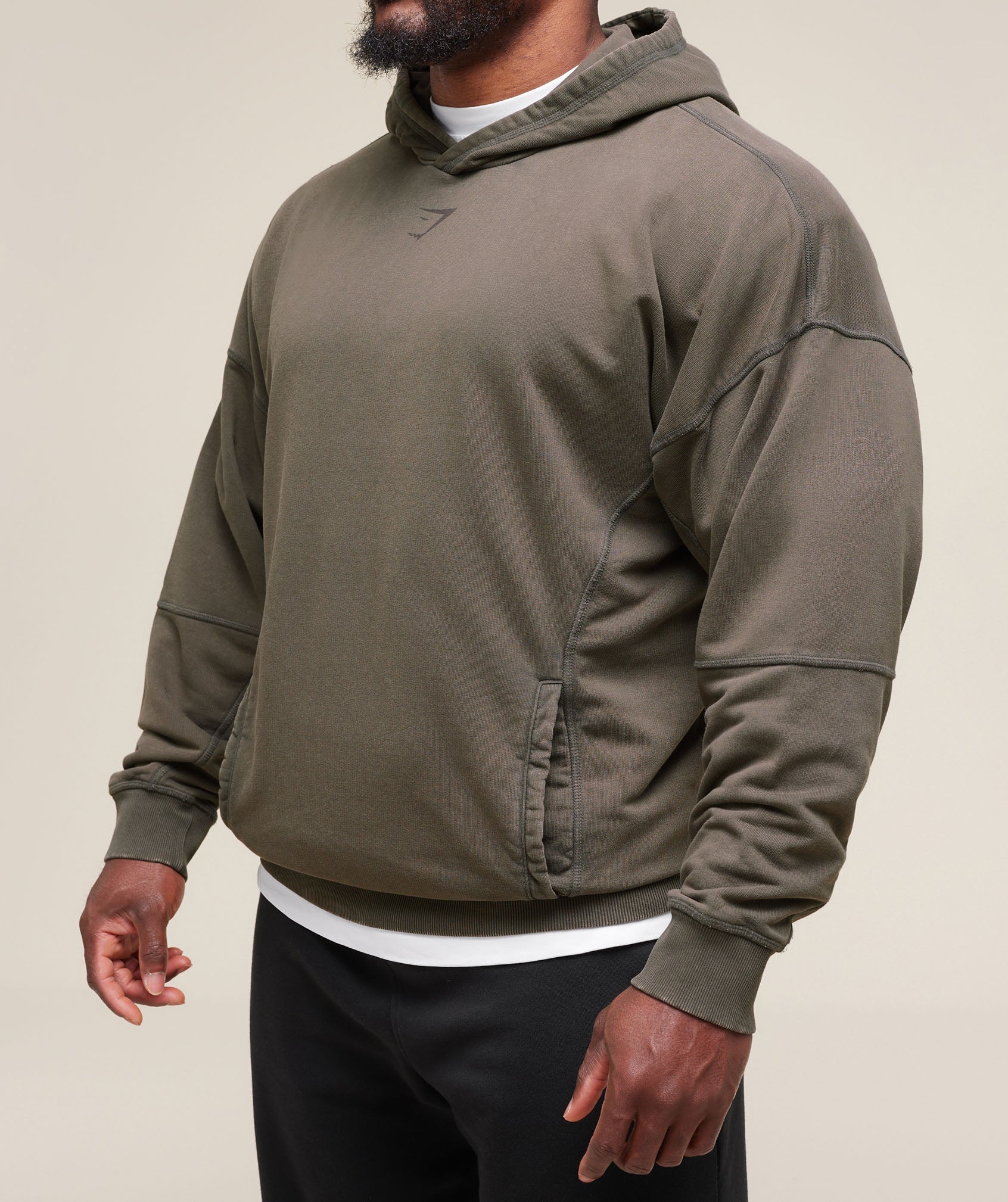 Gymshark Heritage Washed Hoodie Strength Green