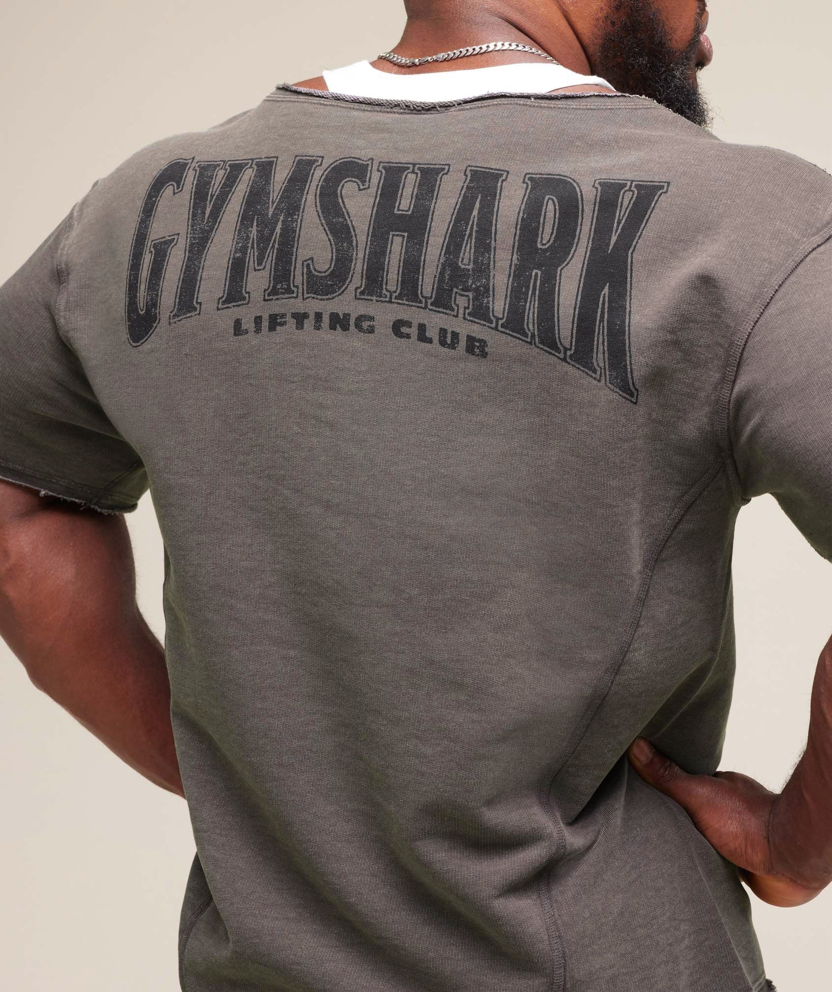 Gymshark Heritage Washed Rag Top Onyx Grey
