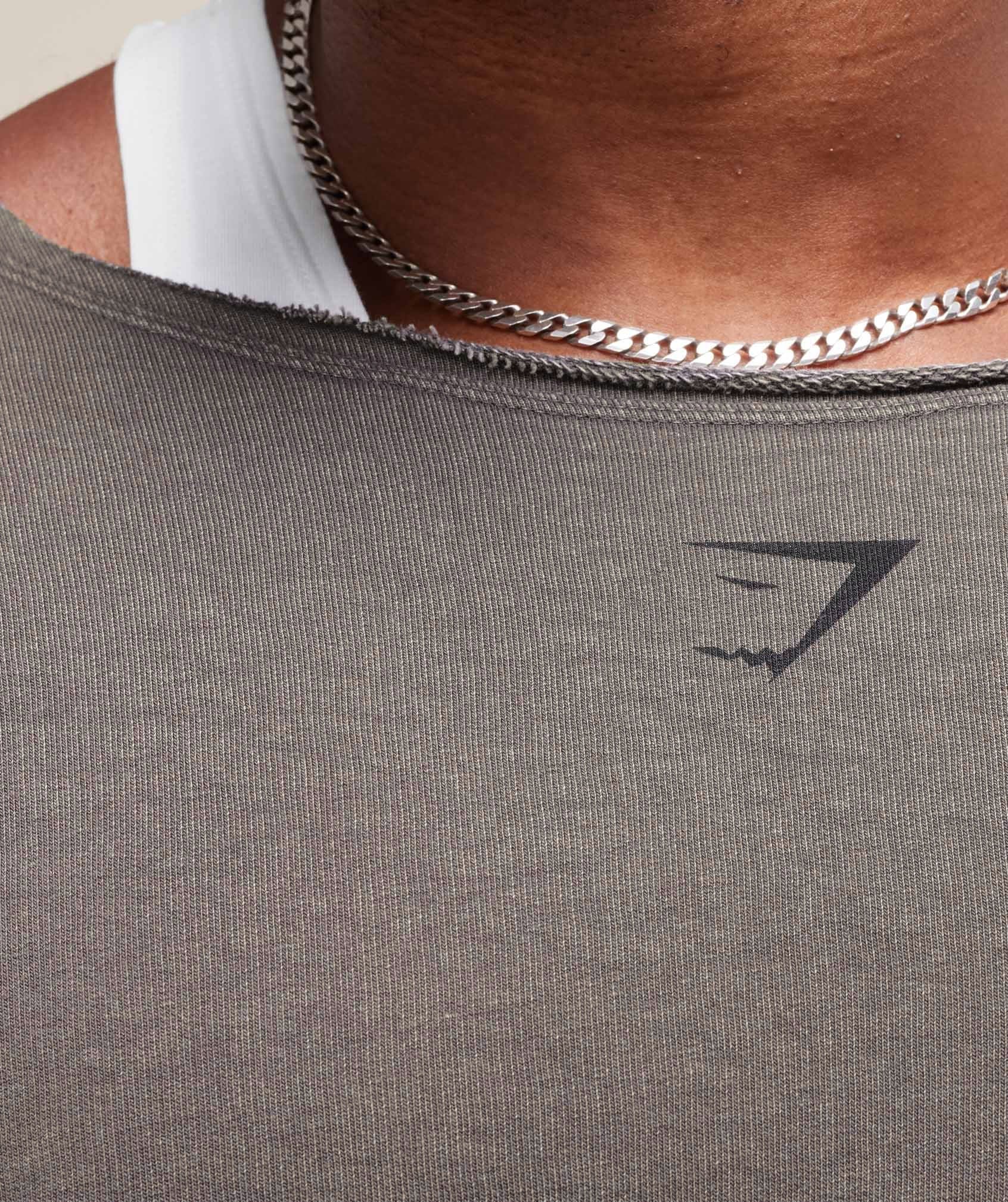 Gymshark Heritage Washed Rag Top Onyx Grey