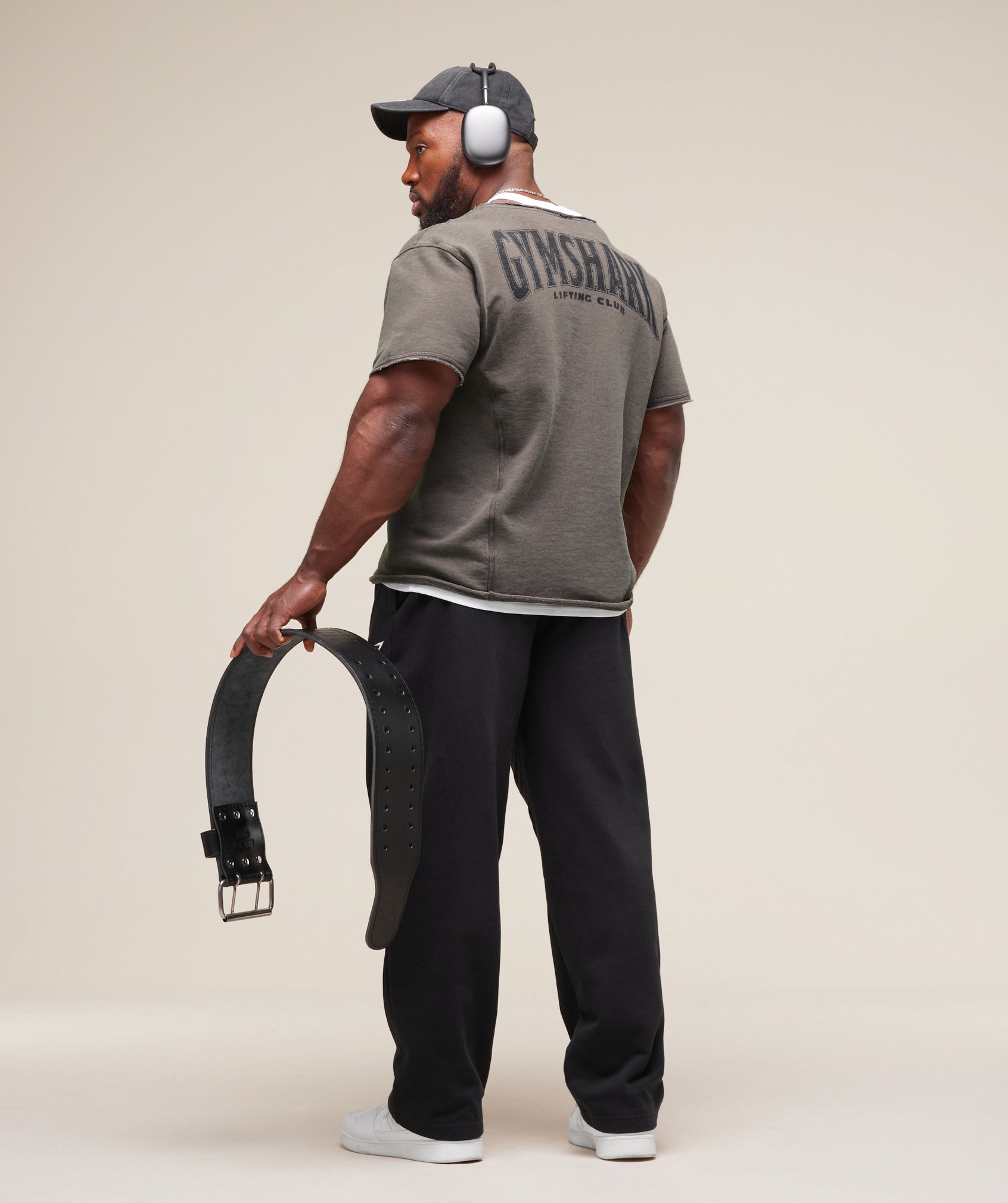 Gymshark Heritage Washed Rag Top Onyx Grey