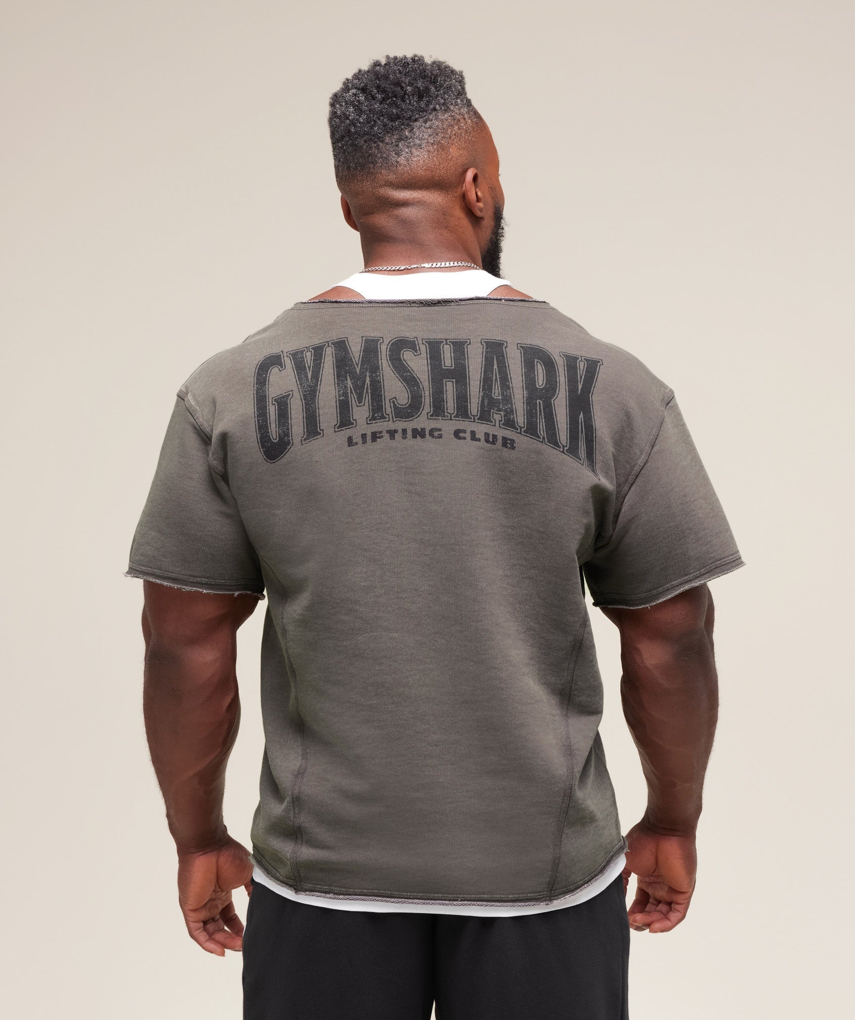 Gymshark Heritage Washed Rag Top Onyx Grey