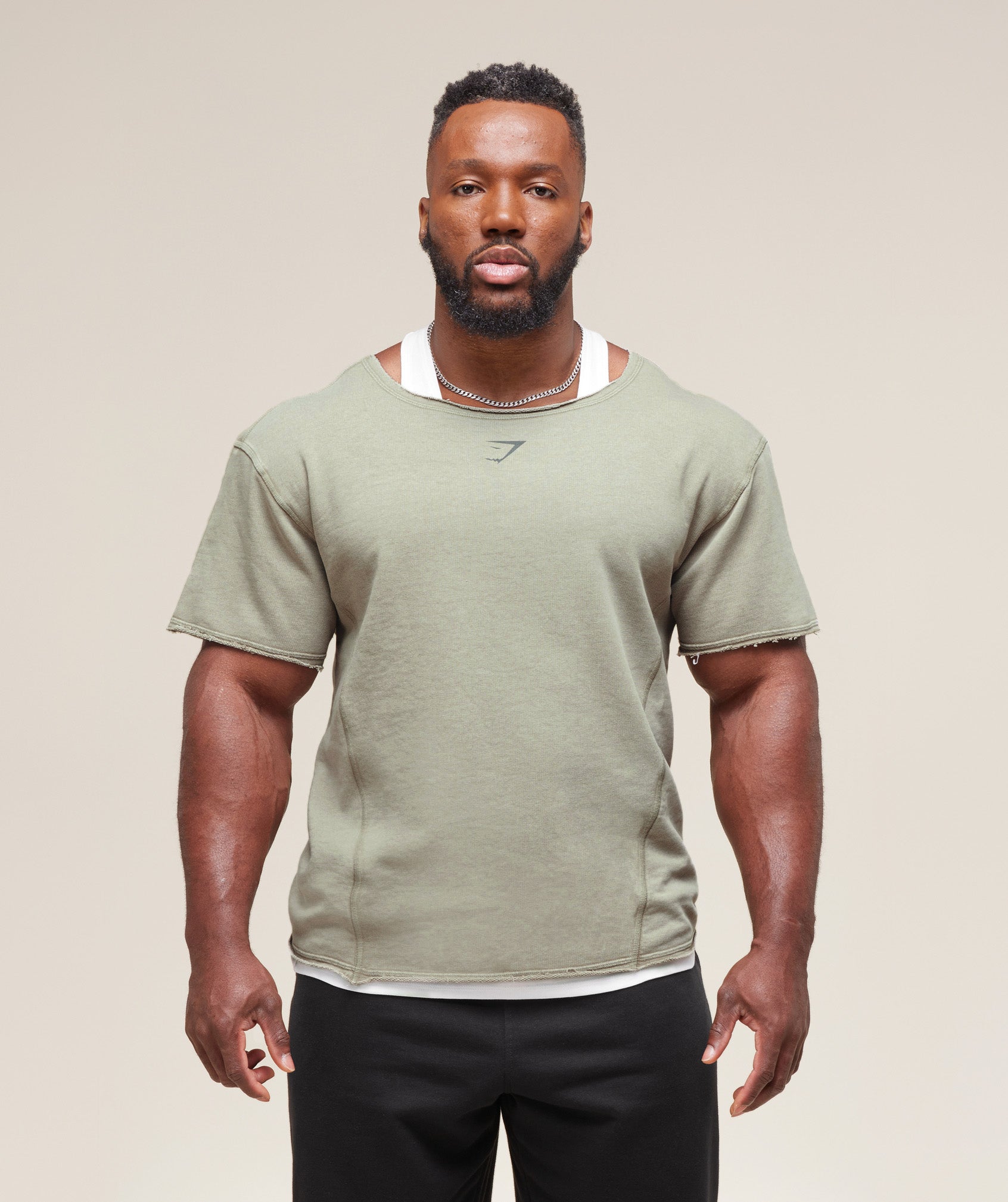 Gymshark Heritage Washed Rag Top Stone Grey