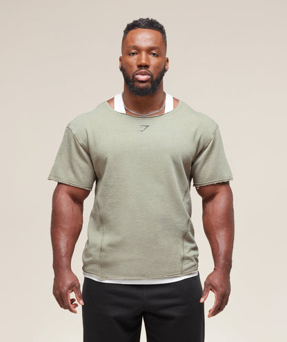 Gymshark Heritage Washed Rag Top Stone Grey