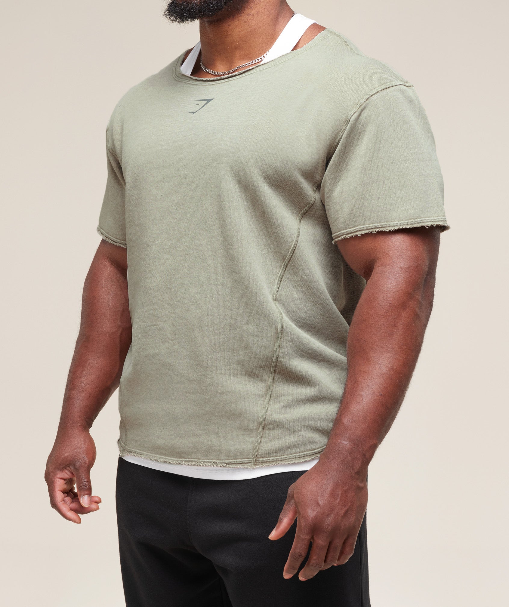 Gymshark Heritage Washed Rag Top Stone Grey