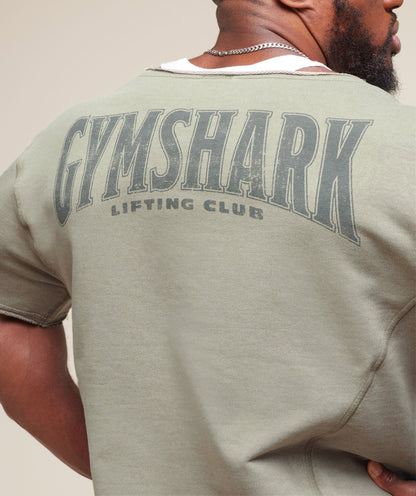 Gymshark Heritage Washed Rag Top Stone Grey