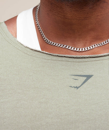Gymshark Heritage Washed Rag Top Stone Grey