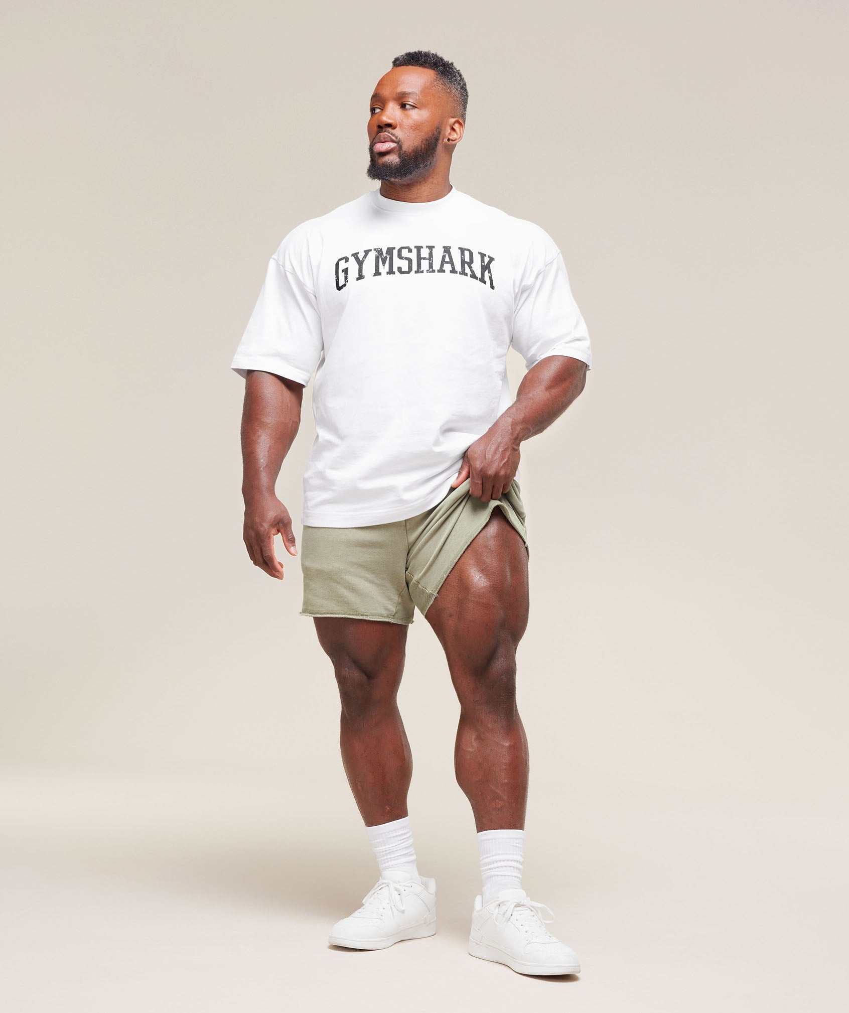 Gymshark Heritage 5" Shorts Stone Grey