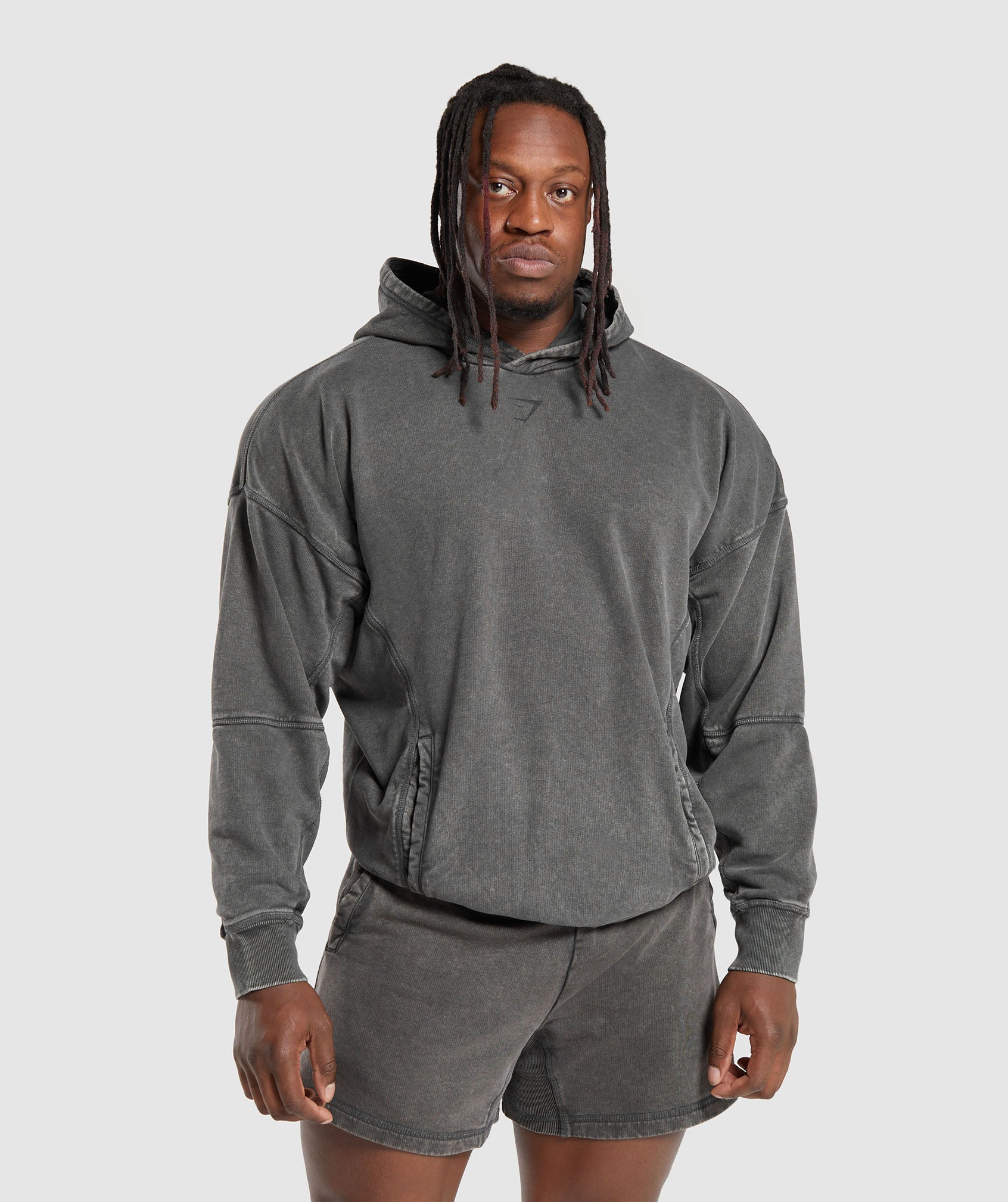 Gymshark Heritage Washed Hoodie Onyx Grey