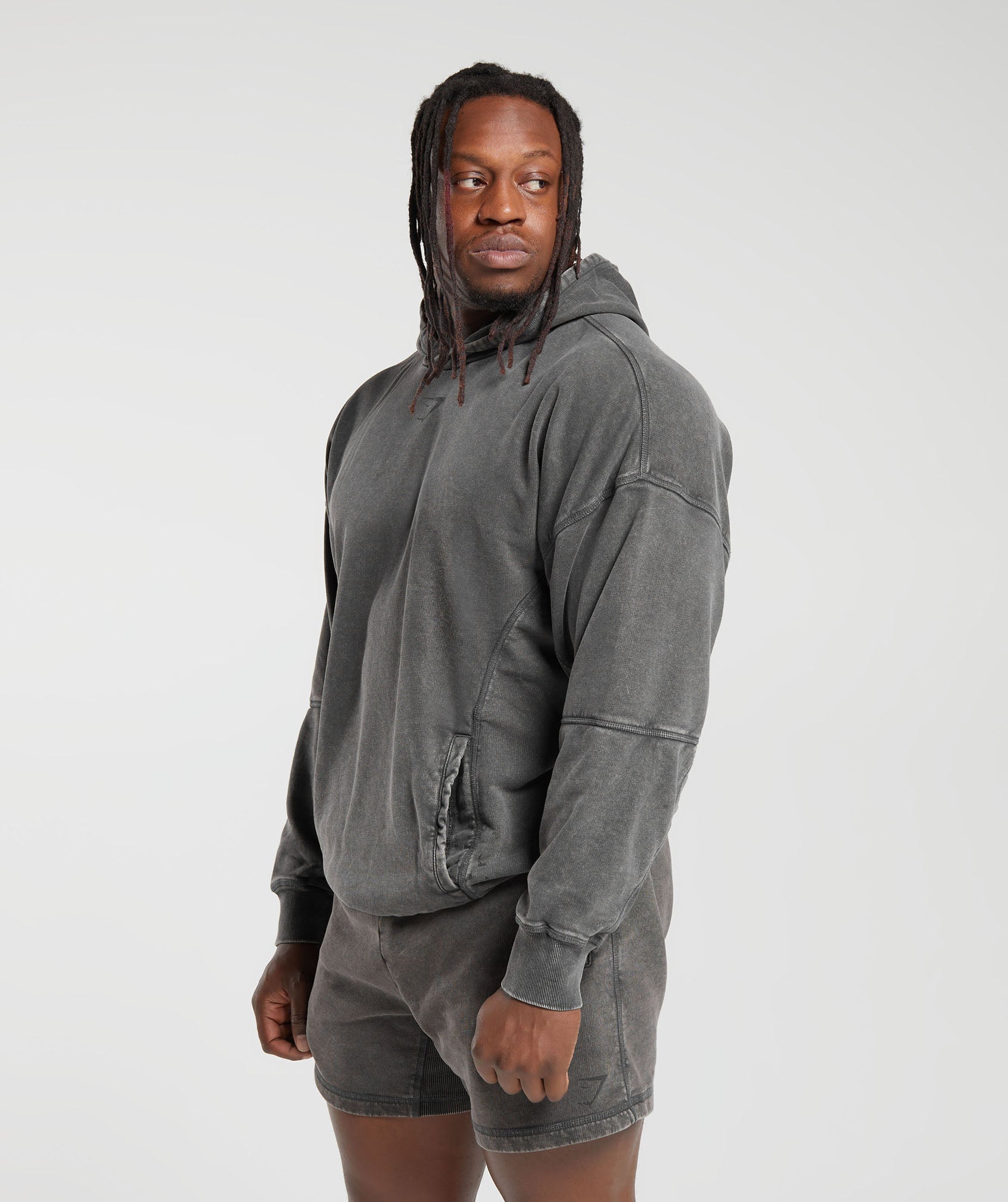 Gymshark Heritage Washed Hoodie Onyx Grey