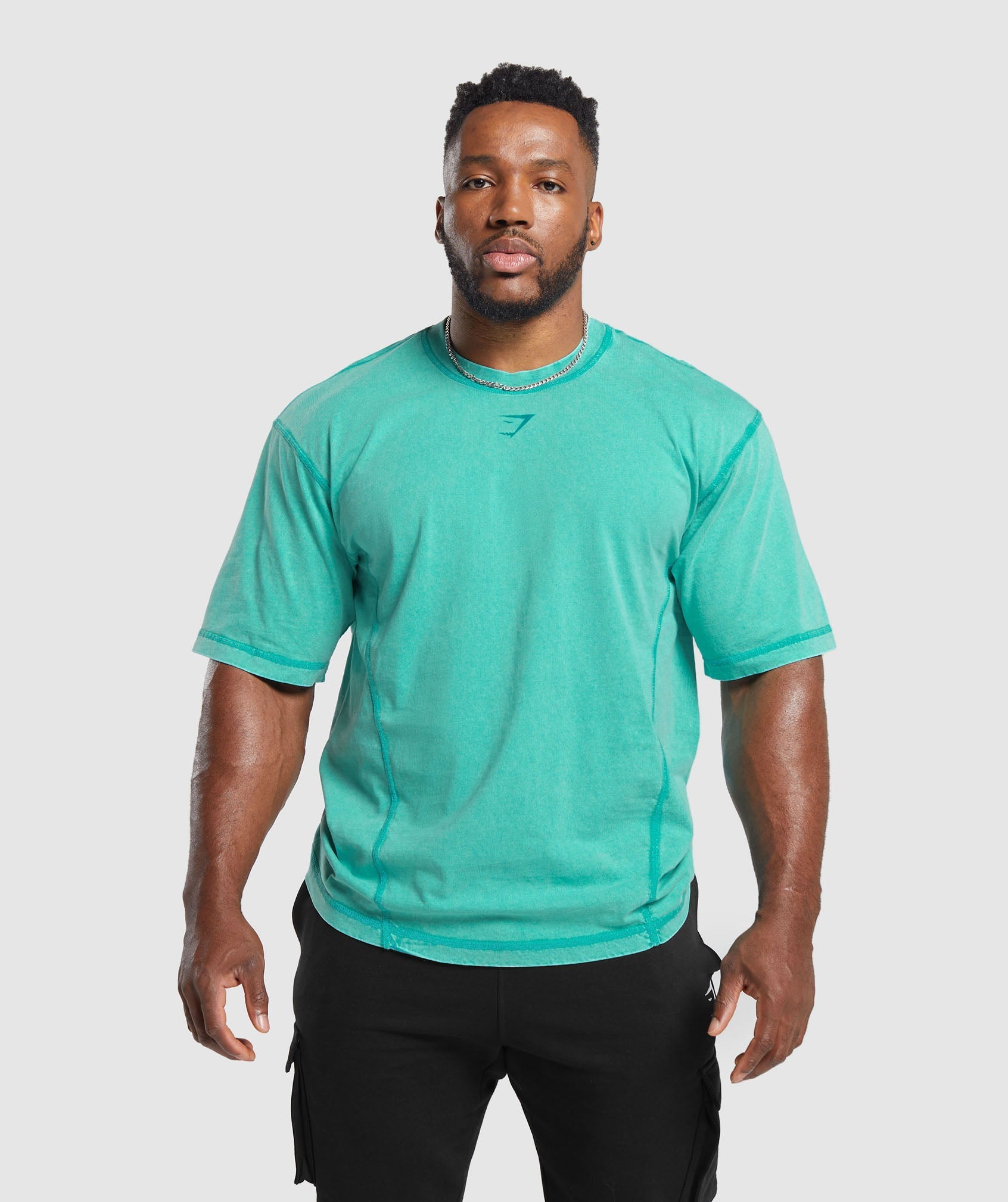Gymshark Heritage Washed T-Shirt Capri Blue