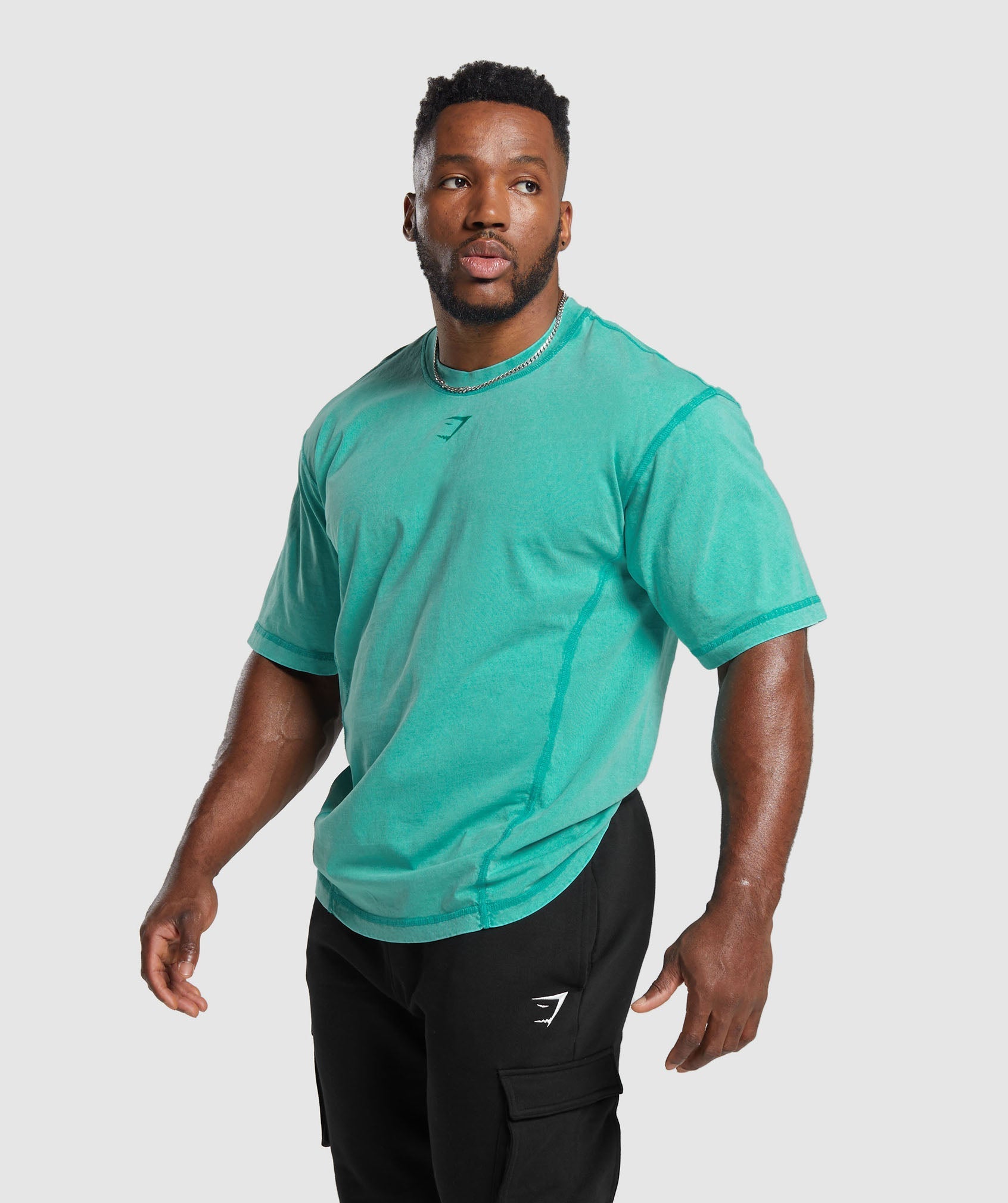 Gymshark Heritage Washed T-Shirt Capri Blue