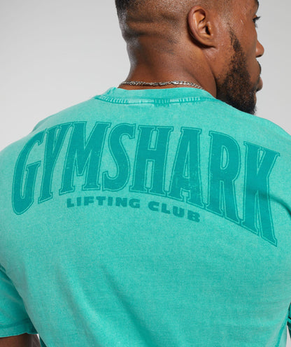 Gymshark Heritage Washed T-Shirt Capri Blue