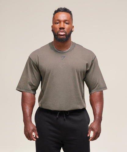 Gymshark Heritage Washed T-Shirt Strength Green