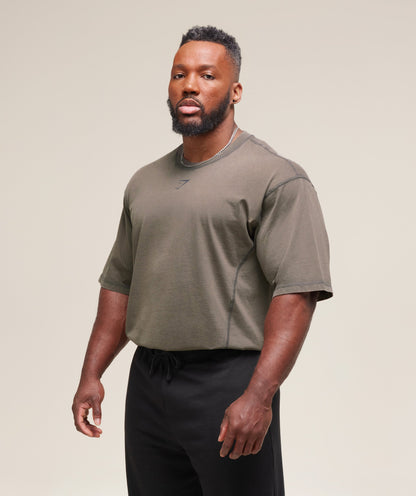 Gymshark Heritage Washed T-Shirt Strength Green
