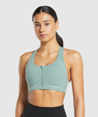 Women's Gymshark Running Sports Bra Celeste Blue