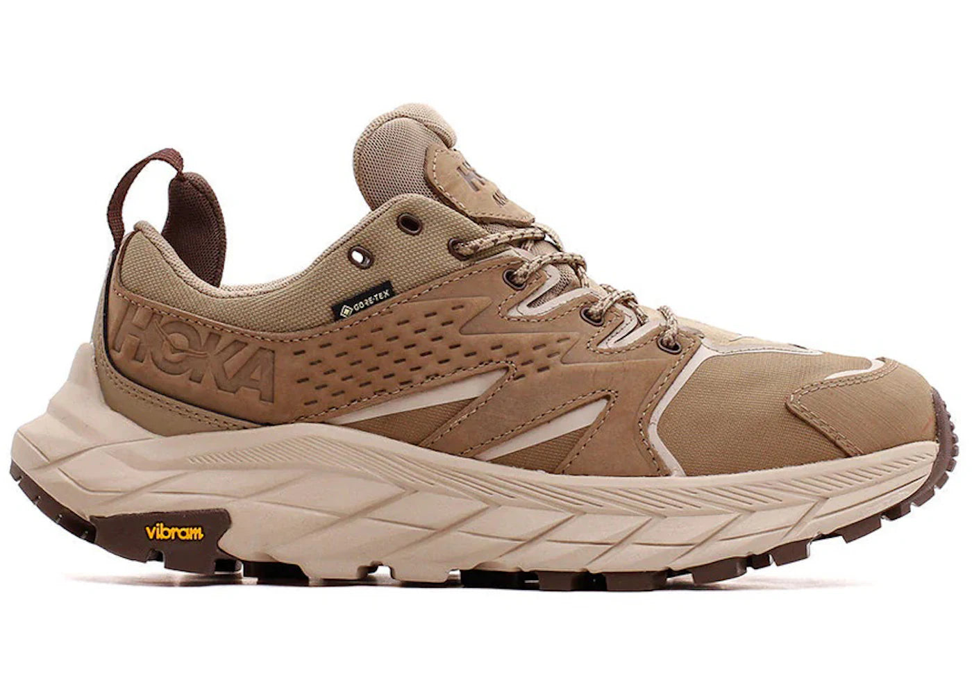 hoka one one anacapa low gore-tex dune oxford tan