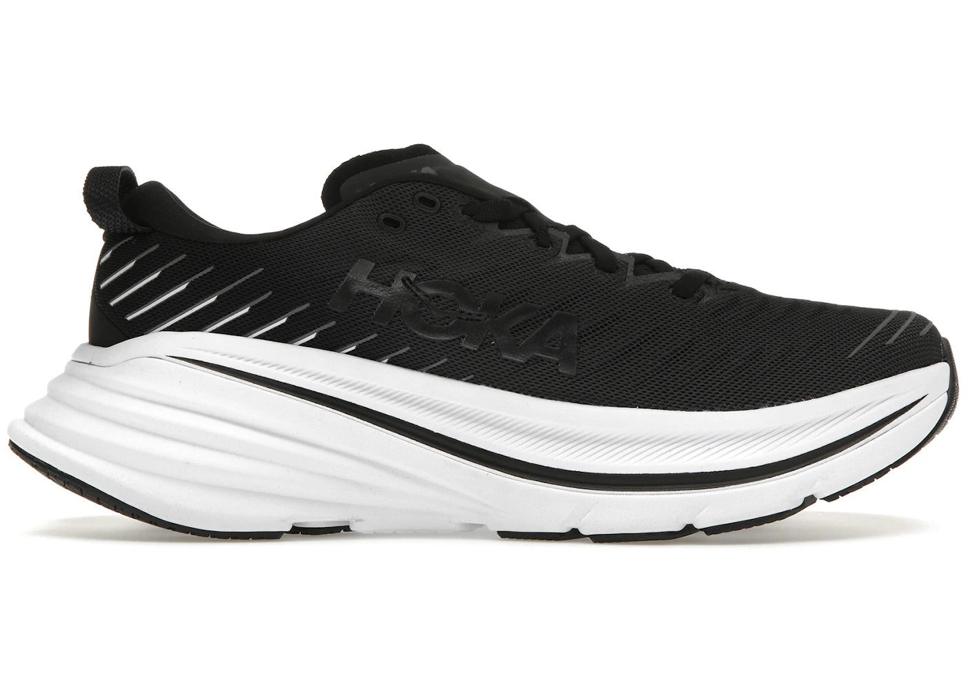 hoka one one bondi x black white