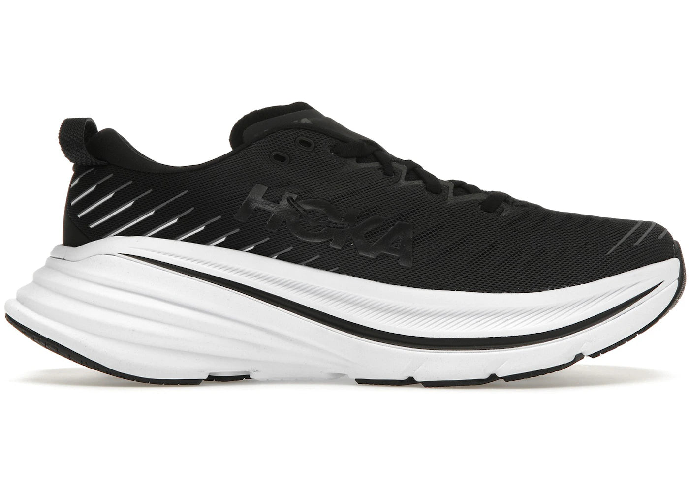 hoka one one bondi x black white (women's)