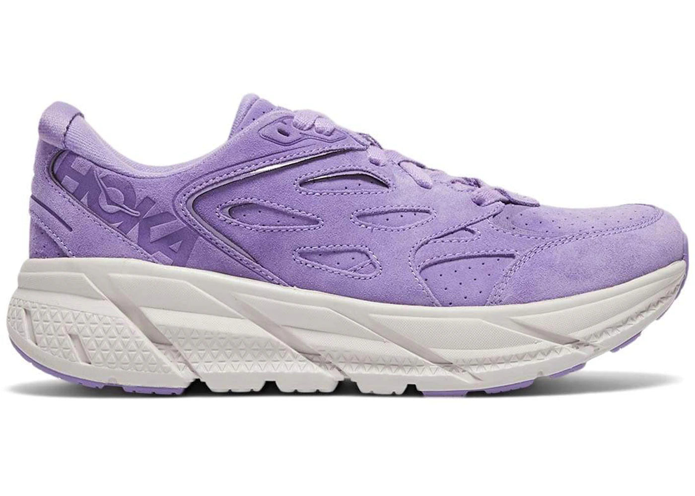 hoka one one bondi l suede chalk violet lilac ash (all gender)