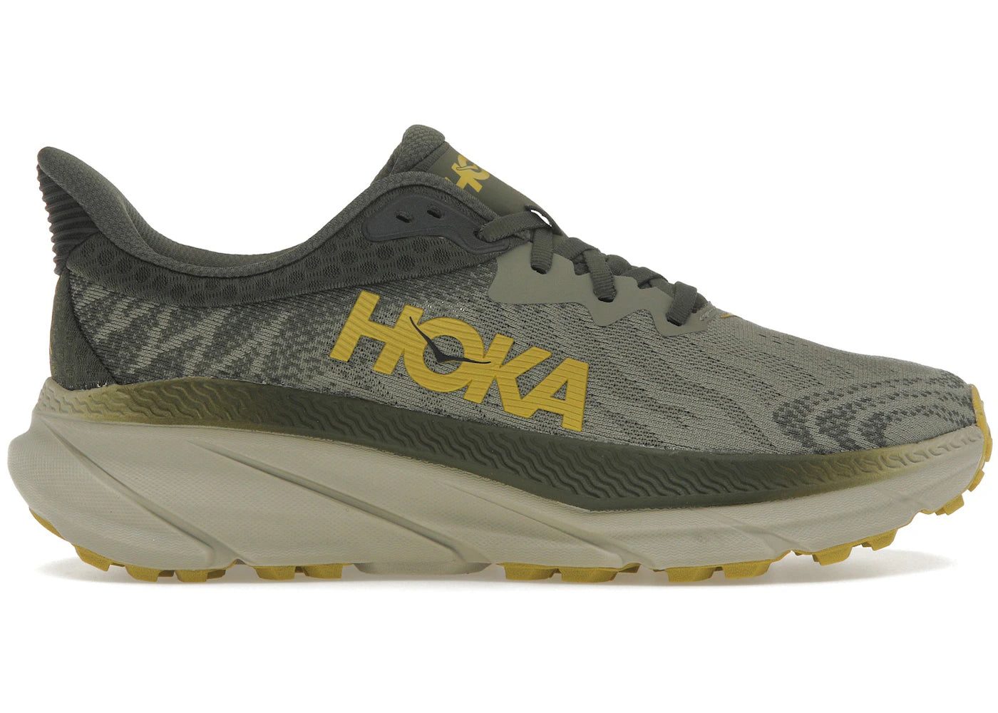 hoka one one challenger atr 7 olive haze forest cover