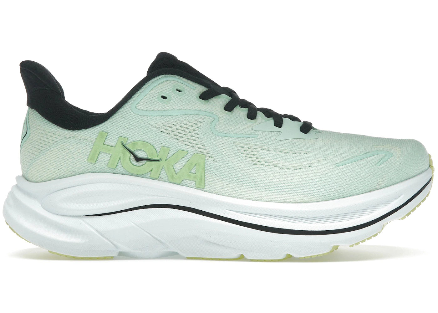 Hoka One One Clifton 10 Mint Fluorite Luna Moth