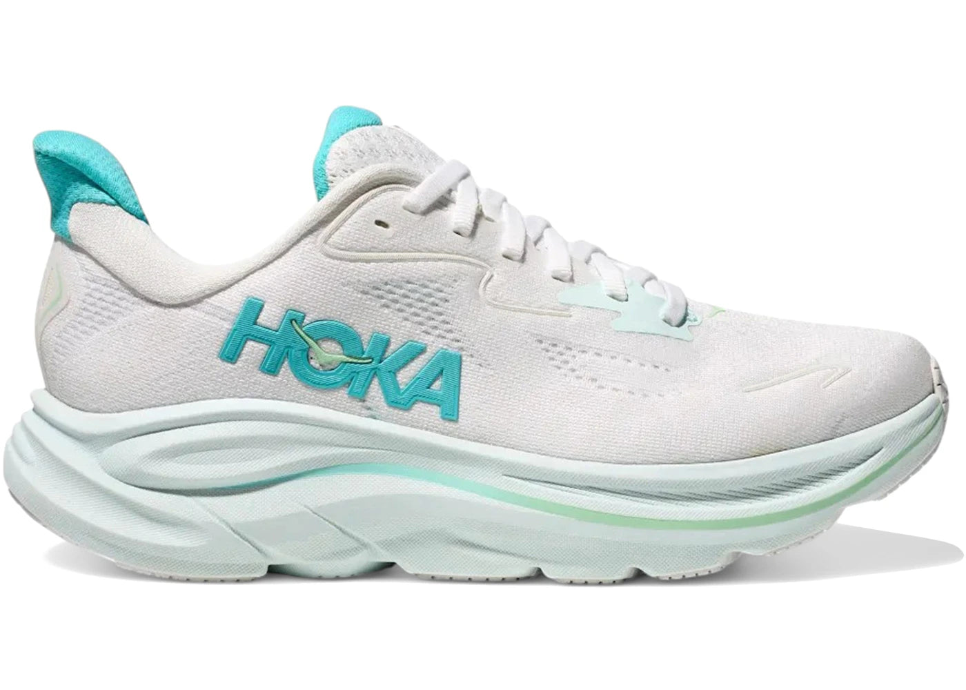Hoka One One Clifton 10 White Cielo Blue (Women'S)