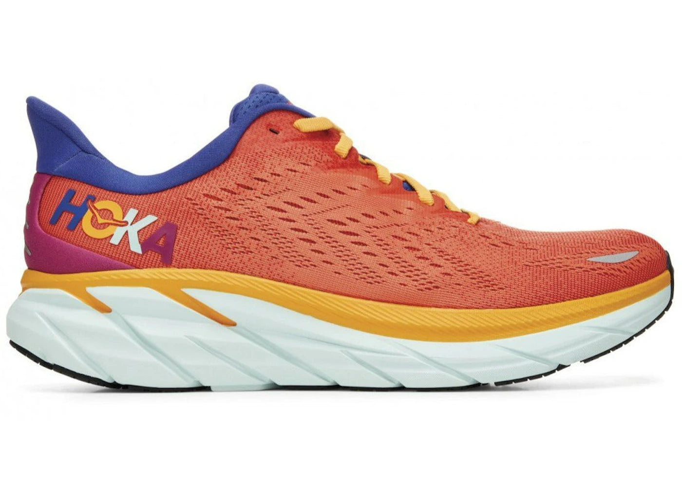 Hoka One One Clifton 8 Fiesta Orange Purple