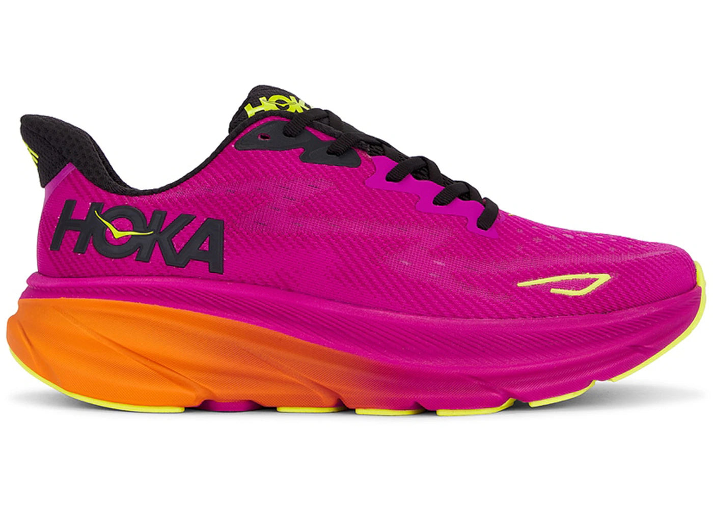 Hoka One One Clifton 9 Fuchsia Black