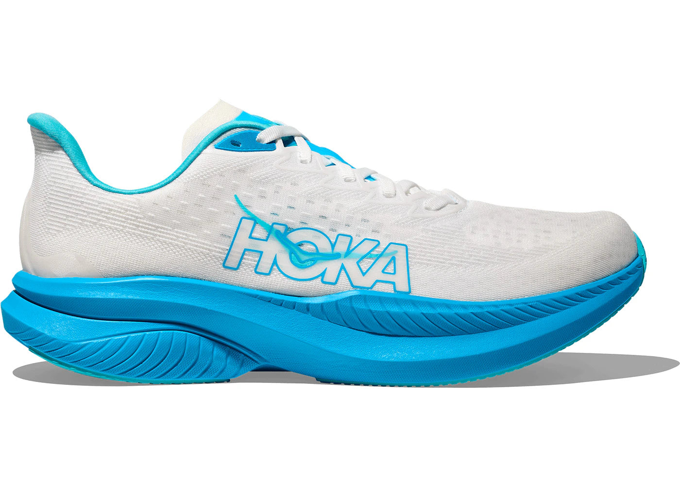 Hoka One One Mach 6 White Skyward Blue