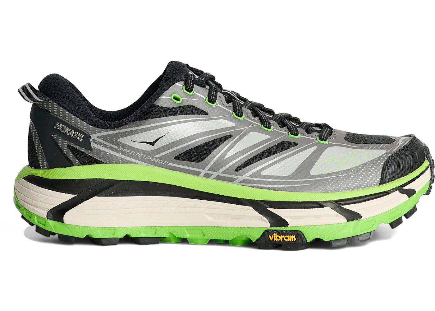 Hoka One One Mafate Speed 2 Black Electric Green
