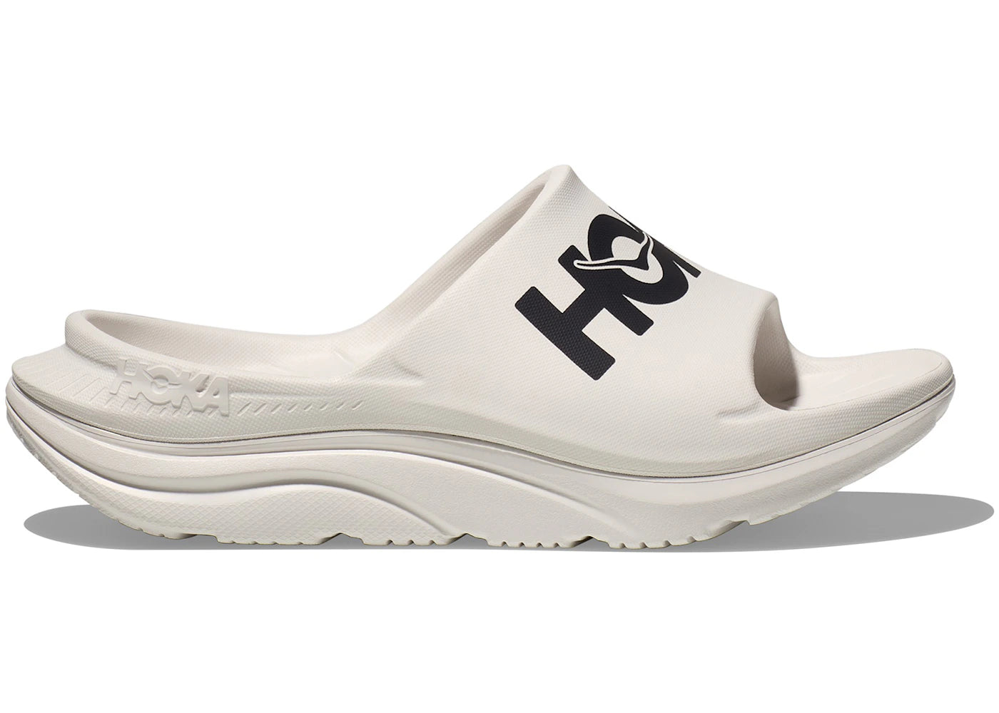 hoka one one ora athletic slide white black