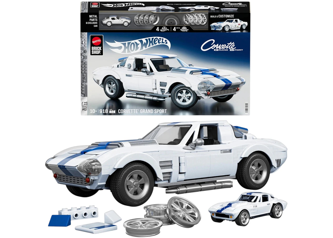 Hot Wheels Brick Shop Corvette Grand Sport Building Set