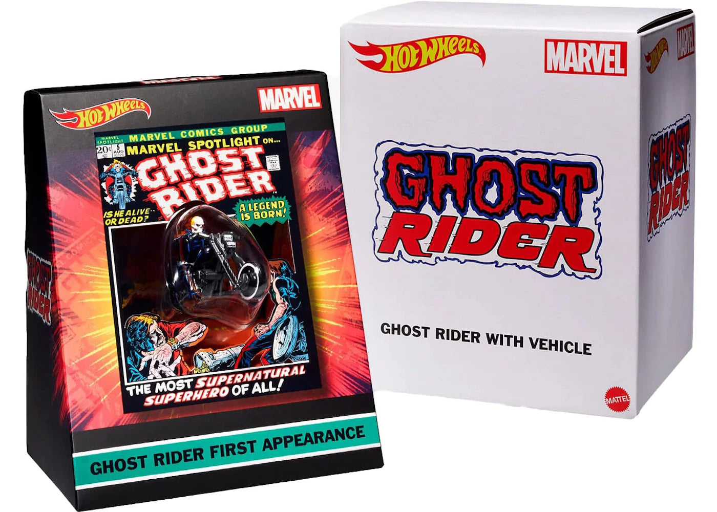 Hot Wheels Marvel Ghost Rider Motorcycle & Figure Collectible 2022 Sdcc Exclusive