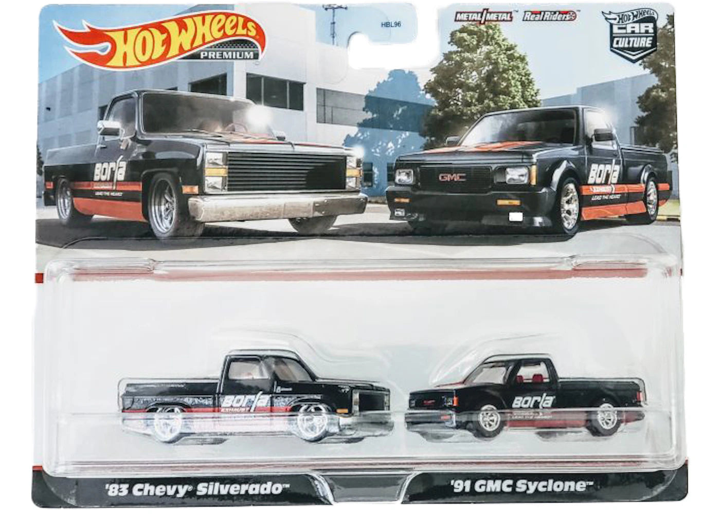 Hot Wheels Premium Car Culture '83 Chevy Silverado & '91 Gmc Syclone 2-Pack