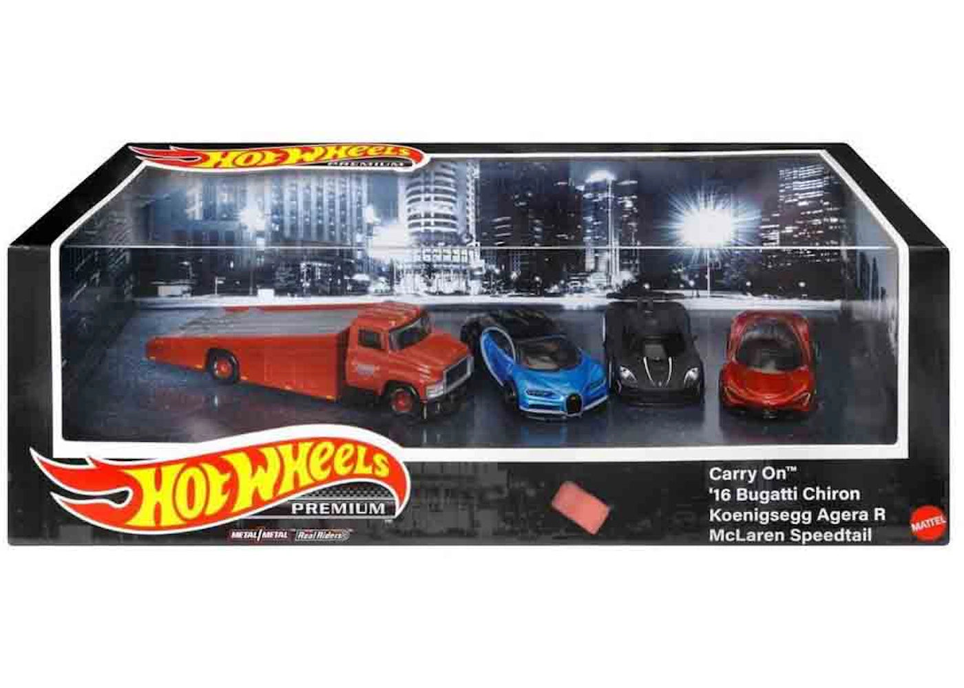 Hot Wheels Supercars Bugatti Chiron Koenigsegg Agera Mclaren Speedtail Premium Set