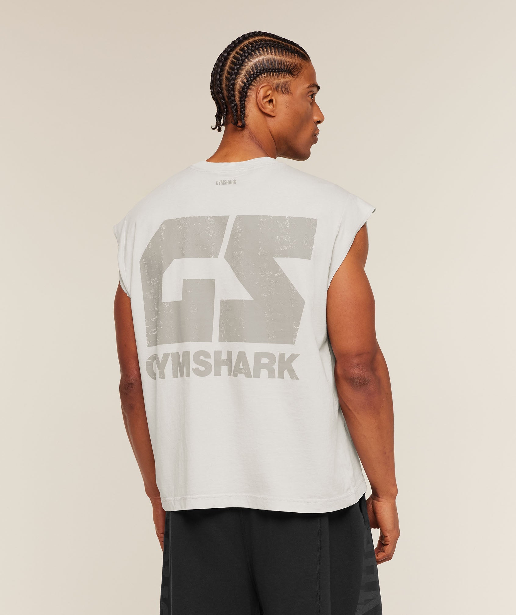 Gymshark Accent Capped Sleeve T-Shirt Light Grey