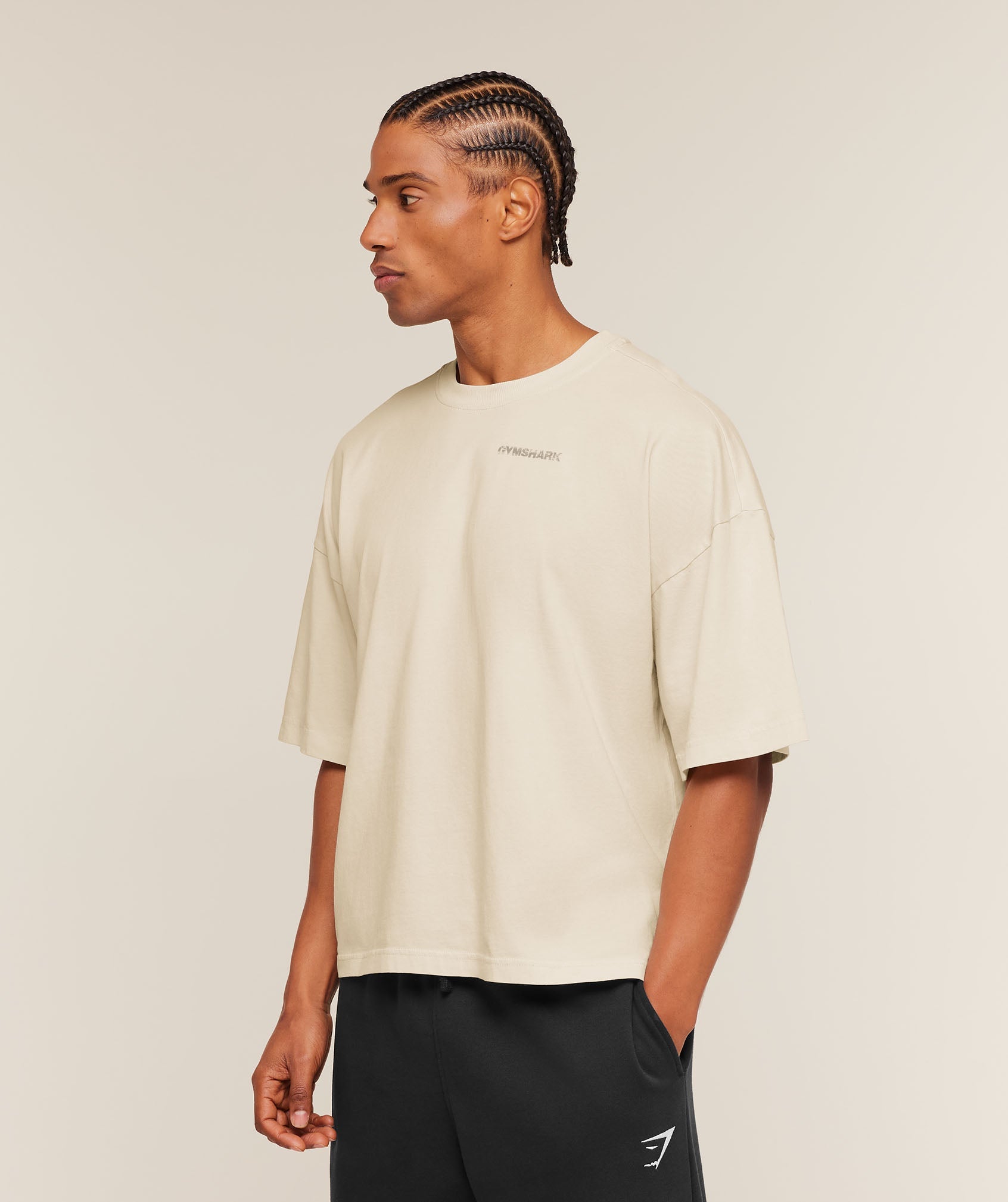 Gymshark Accent Boxy T-Shirt Tinted White