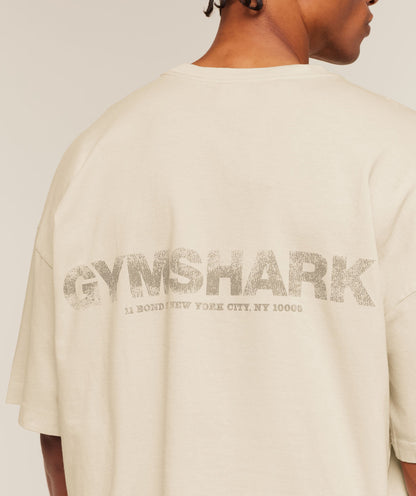 Gymshark Accent Boxy T-Shirt Tinted White