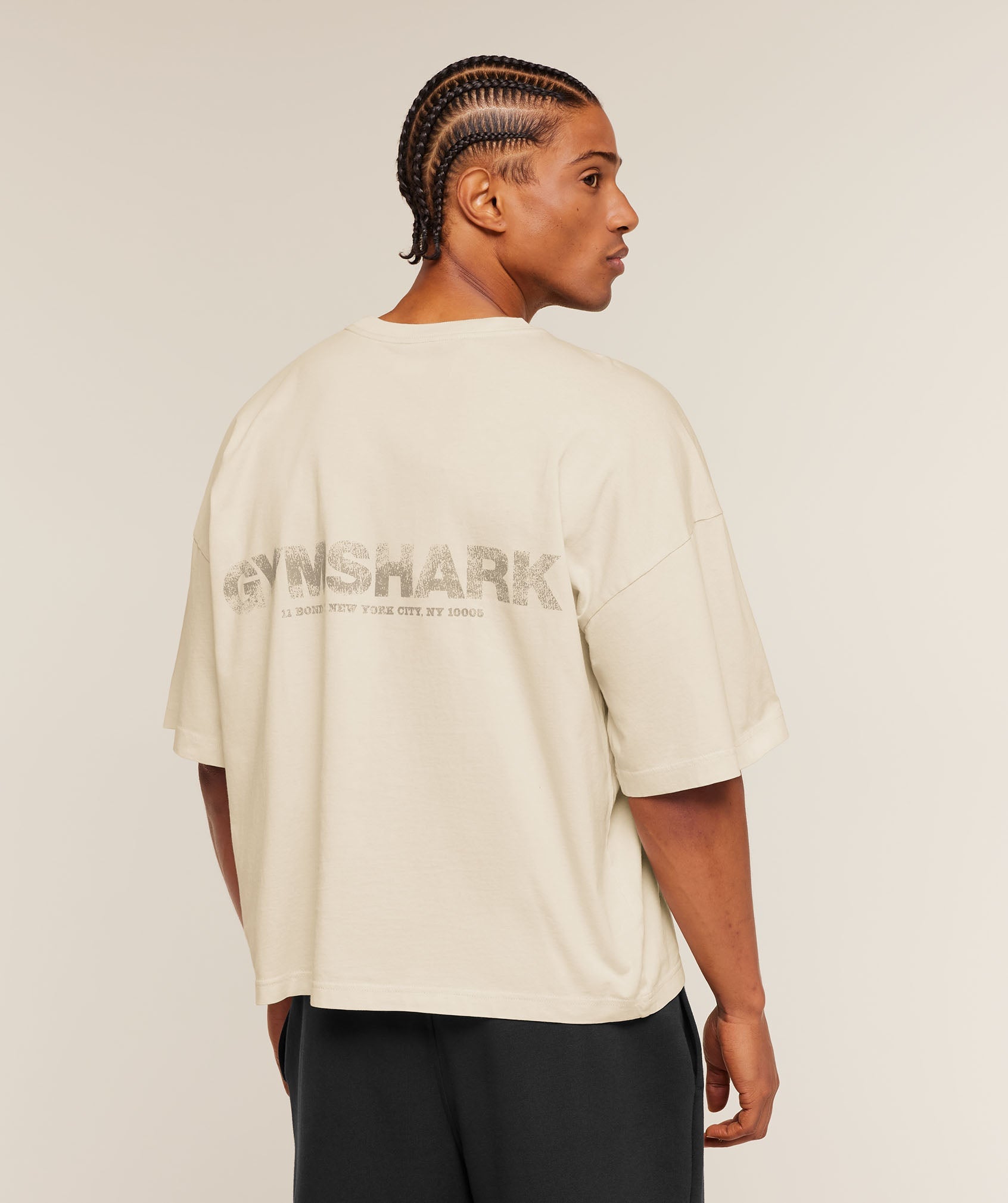 Gymshark Accent Boxy T-Shirt Tinted White