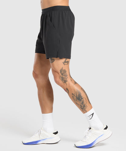 Gymshark Hybrid 6" Shorts Black