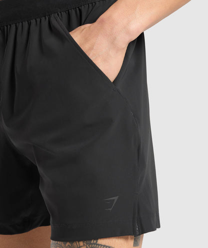 Gymshark Hybrid 6" Shorts Black